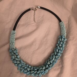 Turquoise Nugget Bead Statement Necklace